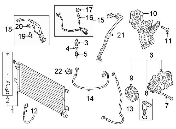 12Air conditioner & heater. Compressor & lines. Condenser.https://images.simplepart.com/images/parts/motor/fullsize/1335100.png