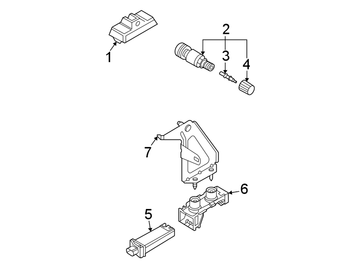 Tire pressure monitor components.