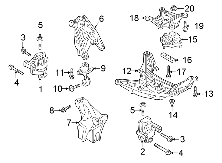 1Engine / transaxle. Pillars. Rocker & floor. Engine & TRANS mounting.https://images.simplepart.com/images/parts/motor/fullsize/1335255.png