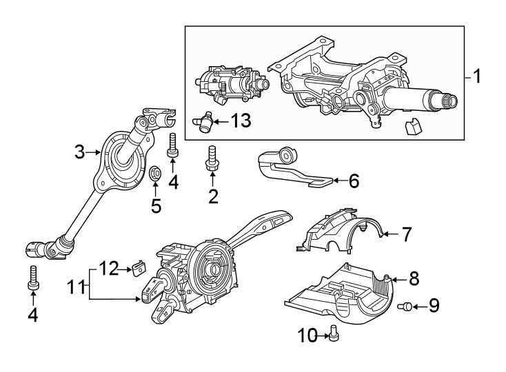 8Steering column assembly.https://images.simplepart.com/images/parts/motor/fullsize/1335375.png