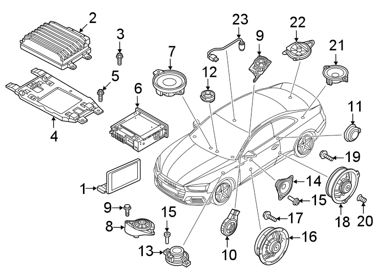 Instrument panel. Sound system.