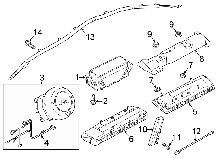 13Restraint systems. Air bag components.https://images.simplepart.com/images/parts/motor/fullsize/1335485.png