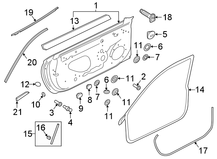 15Door & components. Exterior trim.https://images.simplepart.com/images/parts/motor/fullsize/1335700.png