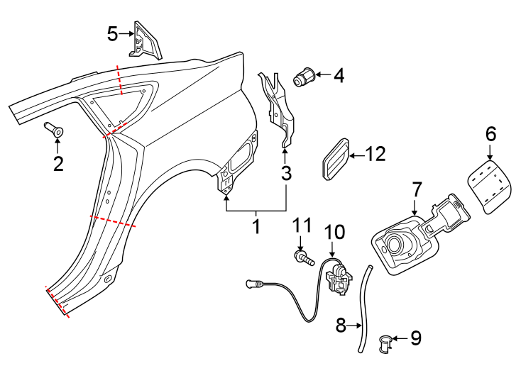 6Exterior trim. Quarter panel & components.https://images.simplepart.com/images/parts/motor/fullsize/1335765.png