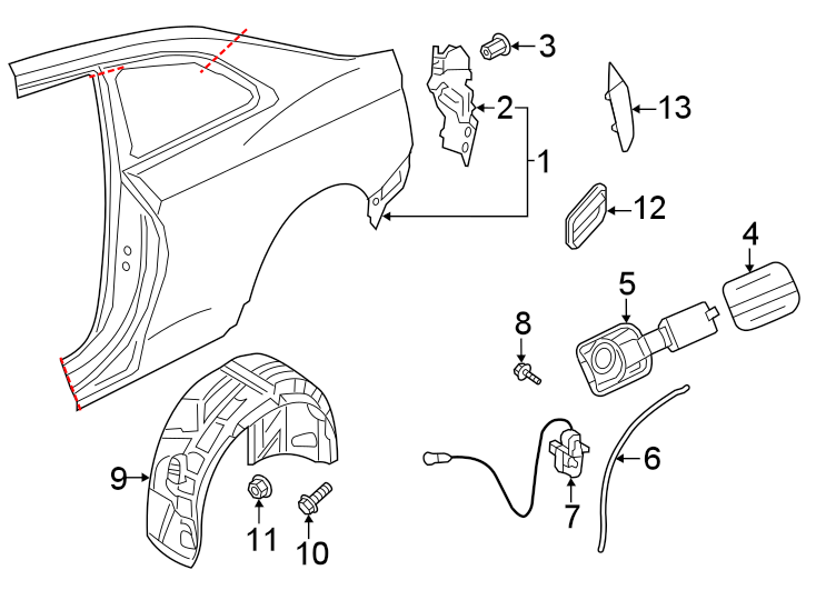 2Exterior trim. Quarter panel & components.https://images.simplepart.com/images/parts/motor/fullsize/1335790.png