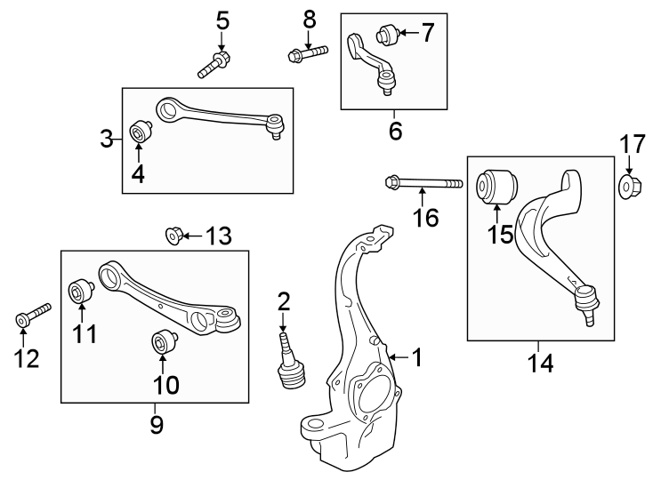 14Front suspension. Suspension components.https://images.simplepart.com/images/parts/motor/fullsize/1337315.png