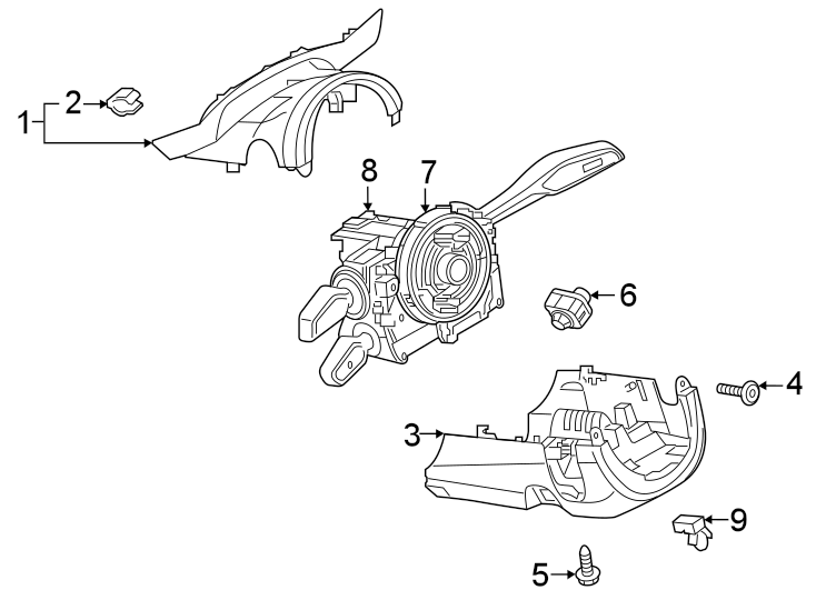 8Steering column. Shroud. Switches & levers.https://images.simplepart.com/images/parts/motor/fullsize/1337350.png