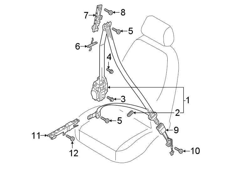 6Restraint systems. Front seat belts.https://images.simplepart.com/images/parts/motor/fullsize/1337495.png