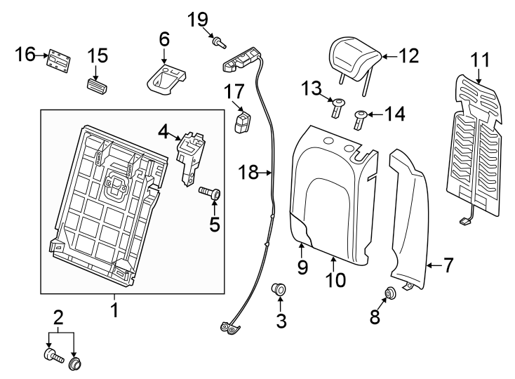 18Seats & tracks. Rear seat components.https://images.simplepart.com/images/parts/motor/fullsize/1337535.png