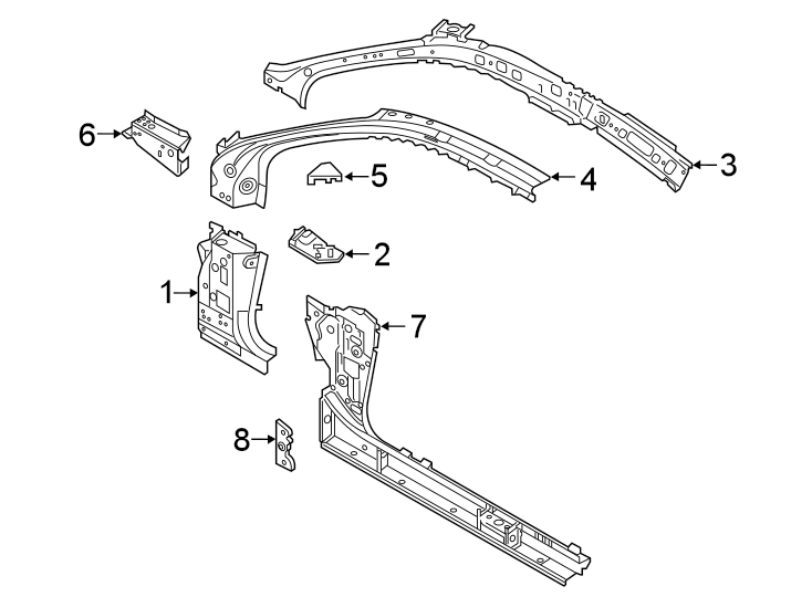 4Pillars. Rocker & floor. Hinge pillar.https://images.simplepart.com/images/parts/motor/fullsize/1337580.png