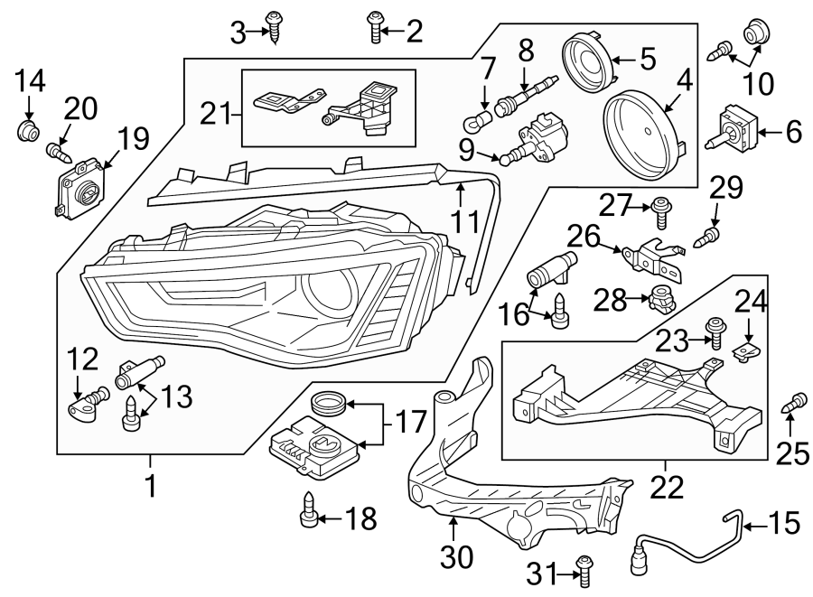 27Front lamps. Headlamp components.https://images.simplepart.com/images/parts/motor/fullsize/1340026.png