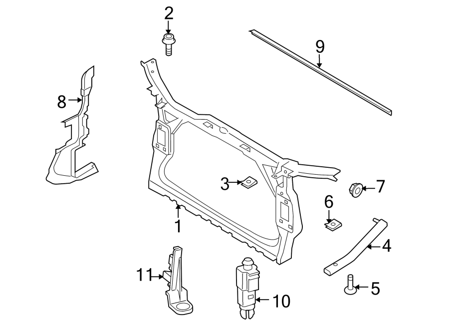 RADIATOR SUPPORT.