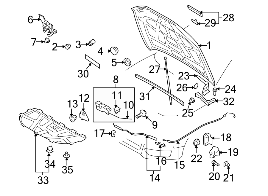 28HOOD & COMPONENTS.https://images.simplepart.com/images/parts/motor/fullsize/1340145.png