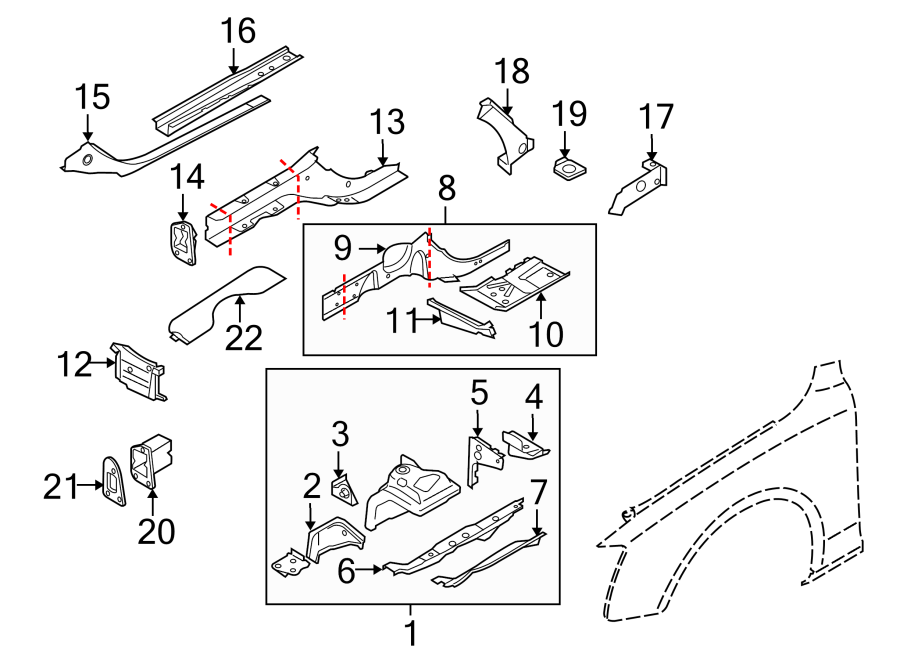 3FENDER. STRUCTURAL COMPONENTS & RAILS.https://images.simplepart.com/images/parts/motor/fullsize/1340155.png