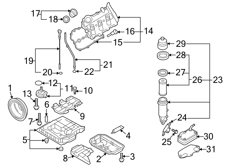 ENGINE / TRANSAXLE. ENGINE PARTS.