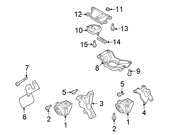 ENGINE / TRANSAXLE. ENGINE & TRANS MOUNTING.