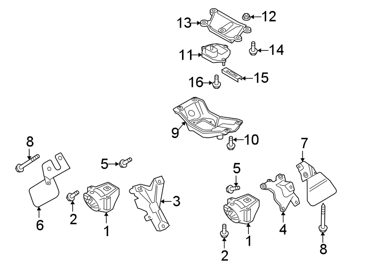 ENGINE / TRANSAXLE. ENGINE & TRANS MOUNTING.