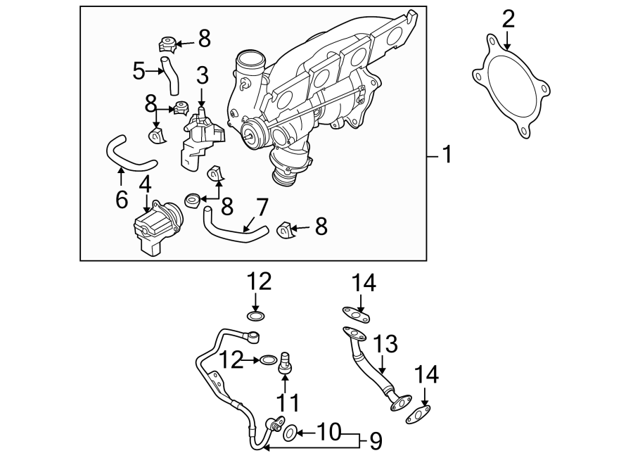 Engine / transaxle. Turbocharger & components.