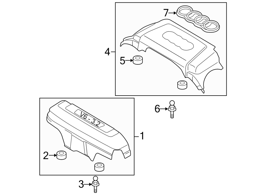 ENGINE / TRANSAXLE. ENGINE APPEARANCE COVER.