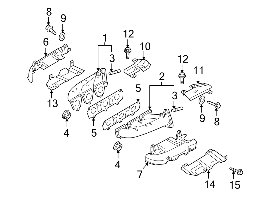 EXHAUST SYSTEM. MANIFOLD.