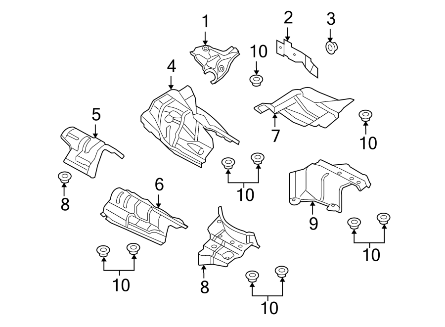 9EXHAUST SYSTEM. HEAT SHIELDS.https://images.simplepart.com/images/parts/motor/fullsize/1340355.png