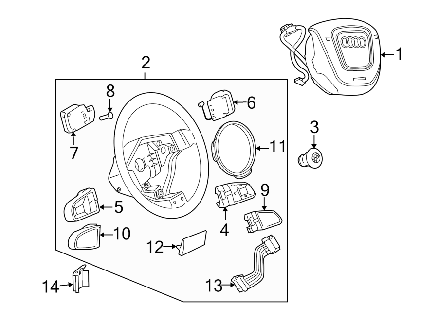 STEERING WHEEL & TRIM.