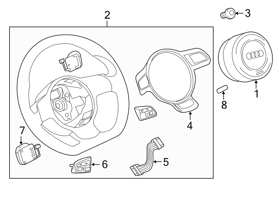 STEERING WHEEL & TRIM.