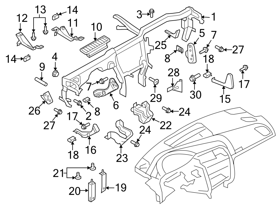 INSTRUMENT PANEL COMPONENTS.