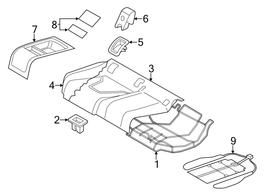 SEATS & TRACKS. REAR SEAT COMPONENTS.