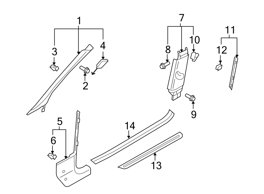 1Pillars. Rocker & floor. Interior trim.https://images.simplepart.com/images/parts/motor/fullsize/1340605.png