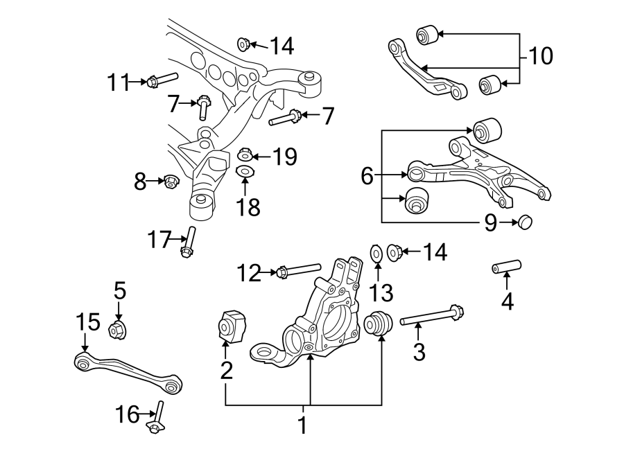 REAR SUSPENSION. SUSPENSION COMPONENTS.