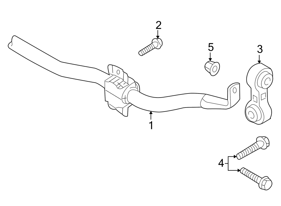 REAR SUSPENSION. STABILIZER BAR & COMPONENTS.