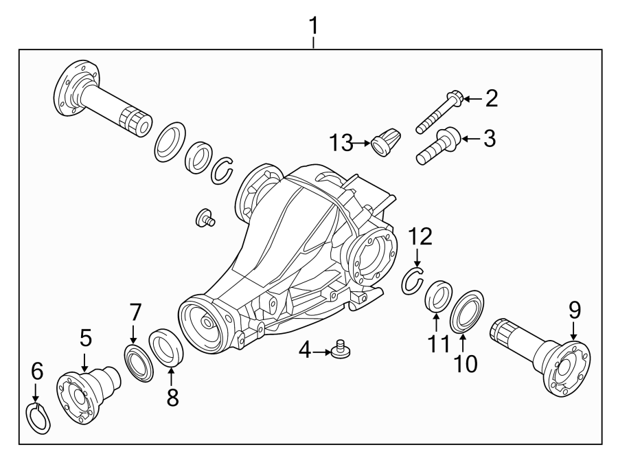 13Rear suspension. Axle & differential.https://images.simplepart.com/images/parts/motor/fullsize/1340691.png