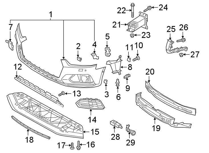 21Front bumper & grille. Front door. Bumper & components.https://images.simplepart.com/images/parts/motor/fullsize/1341010.png