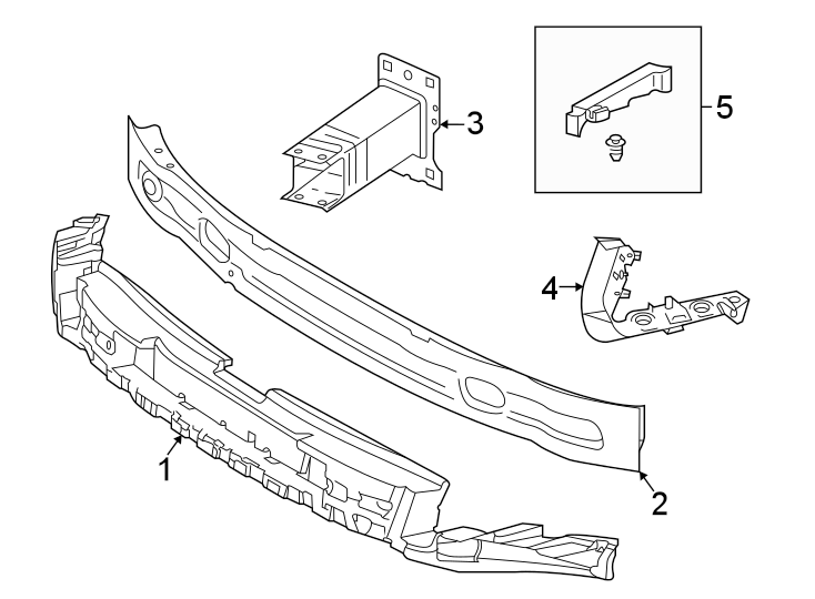 Front bumper & grille. Bumper & components.