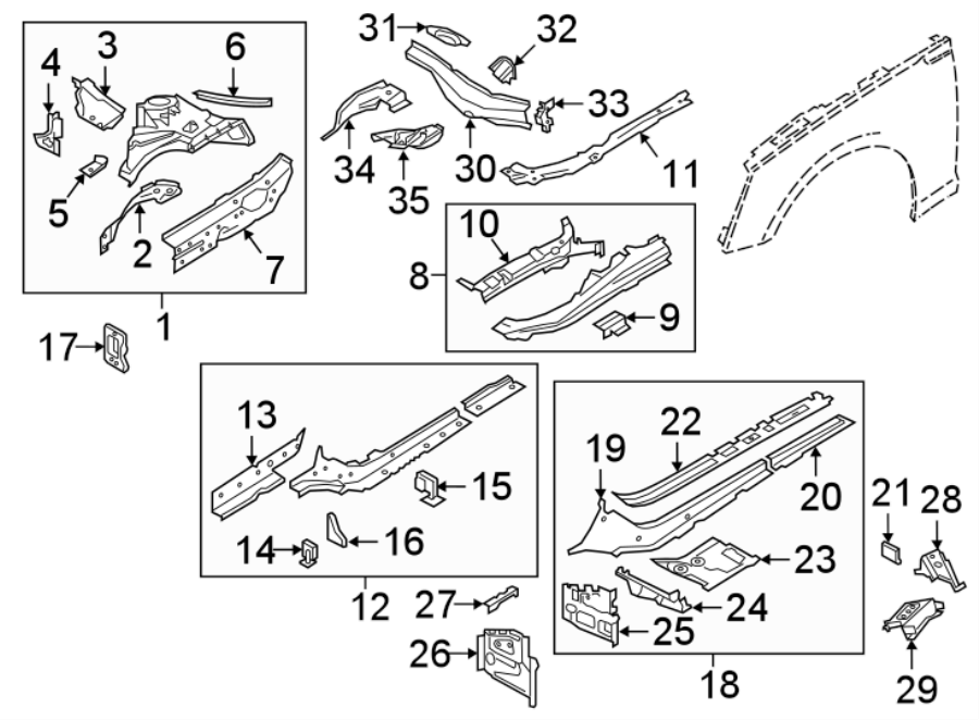 35FENDER. STRUCTURAL COMPONENTS & RAILS.https://images.simplepart.com/images/parts/motor/fullsize/1341170.png