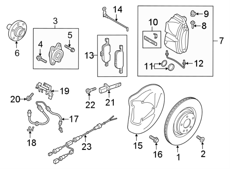 Front suspension. Brake components.