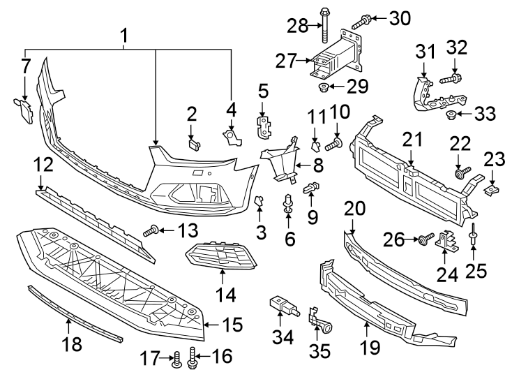 8FRONT BUMPER & GRILLE. BUMPER & COMPONENTS.https://images.simplepart.com/images/parts/motor/fullsize/1343005.png