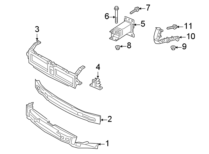 1Front bumper & grille. Bumper & components.https://images.simplepart.com/images/parts/motor/fullsize/1343009.png