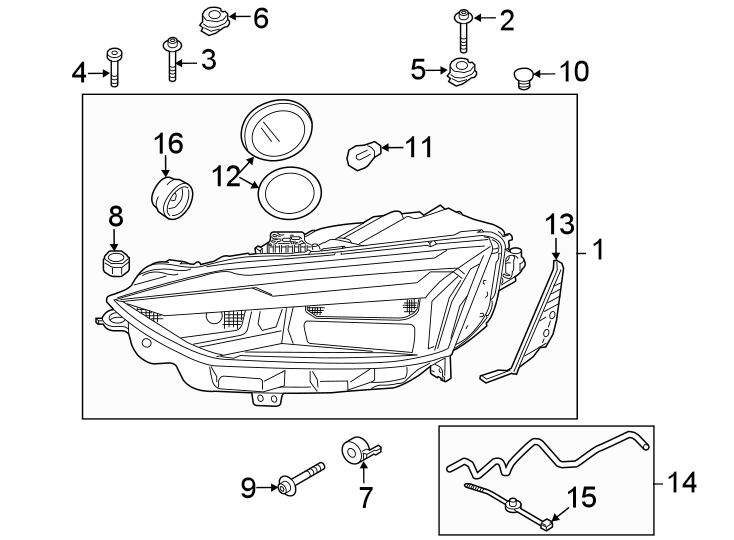 13Front lamps. Headlamp components.https://images.simplepart.com/images/parts/motor/fullsize/1343032.png