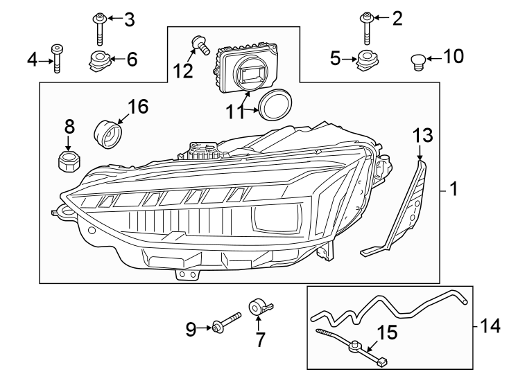 13Front lamps. Headlamp components.https://images.simplepart.com/images/parts/motor/fullsize/1343033.png