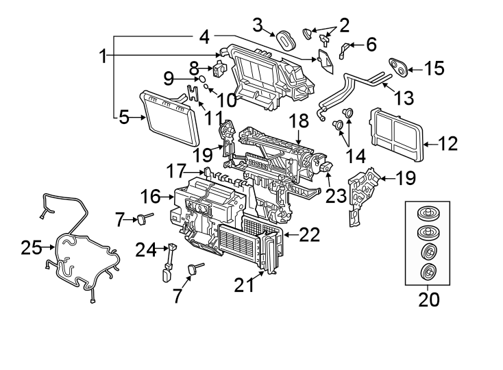 16AIR CONDITIONER & HEATER. EVAPORATOR & HEATER COMPONENTS.https://images.simplepart.com/images/parts/motor/fullsize/1343150.png