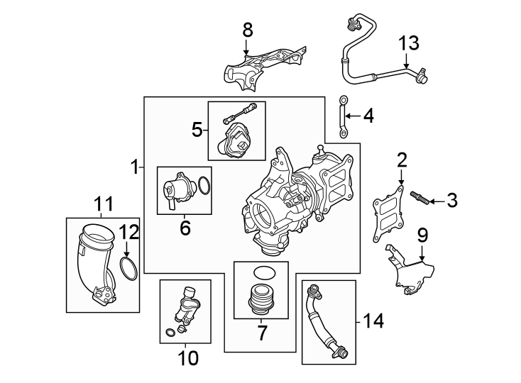 Engine / transaxle. Turbocharger & components.