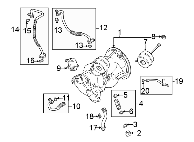 Engine / transaxle. Turbocharger & components.