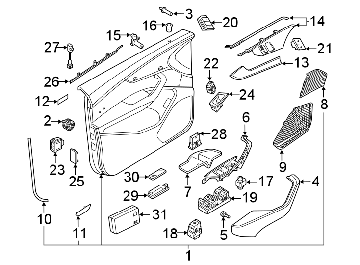 13Front door. Interior trim.https://images.simplepart.com/images/parts/motor/fullsize/1343710.png