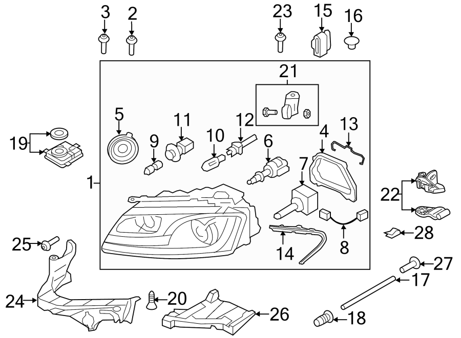 11FRONT LAMPS. HEADLAMP COMPONENTS.https://images.simplepart.com/images/parts/motor/fullsize/1345025.png