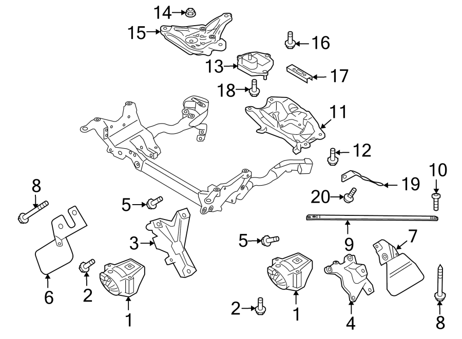 ENGINE / TRANSAXLE. ENGINE & TRANS MOUNTING.