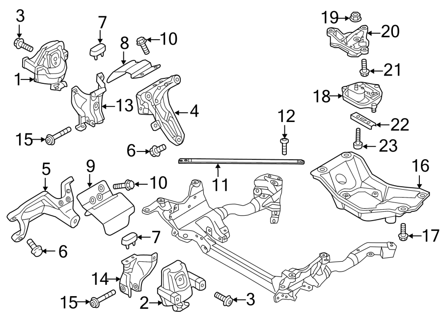 ENGINE / TRANSAXLE. ENGINE & TRANS MOUNTING.