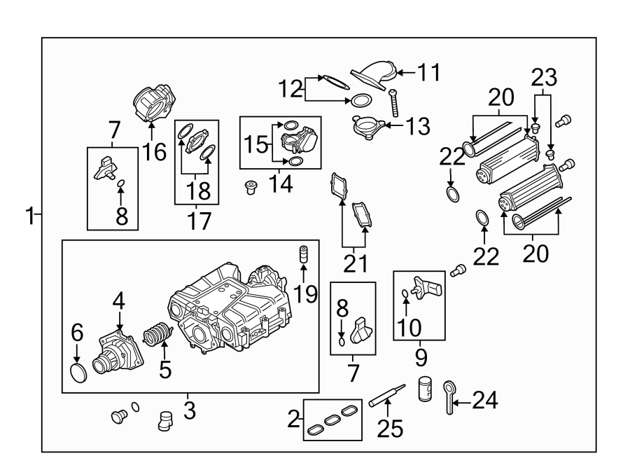 ENGINE / TRANSAXLE. SUPERCHARGER & COMPONENTS.