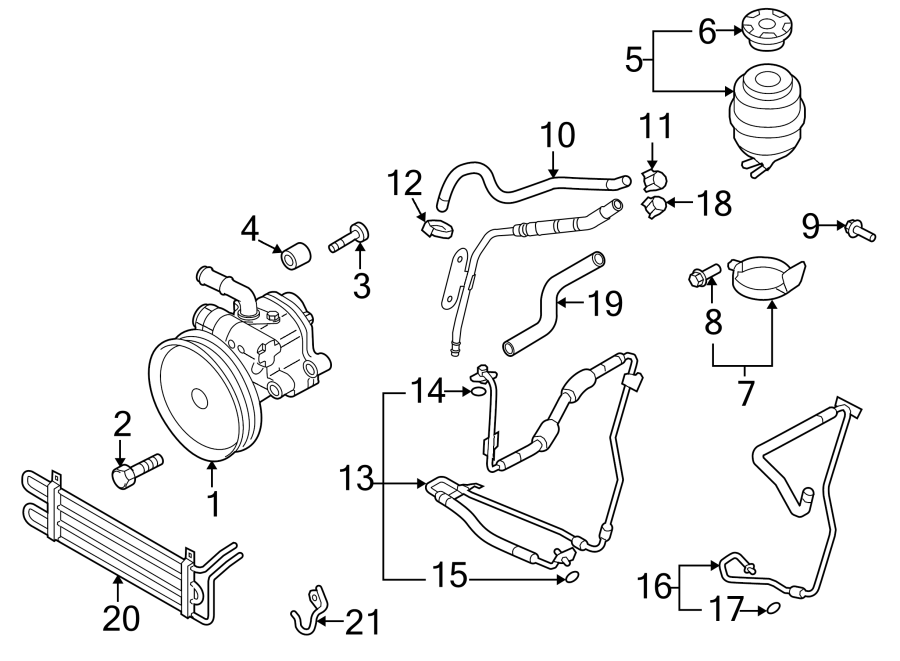 STEERING GEAR & LINKAGE. PUMP & HOSES.